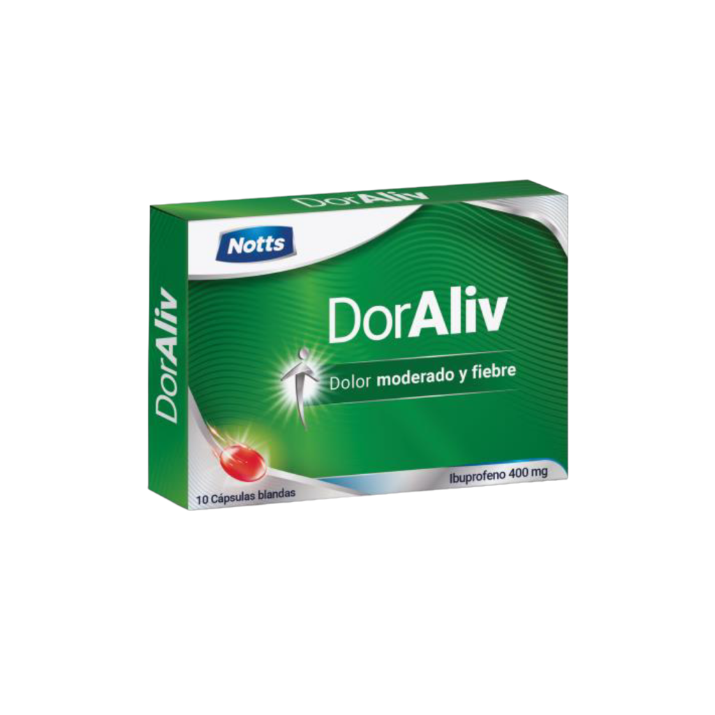 DorAliv(Ibuprofeno)400 Mg Caja x 10 Capsulas Blanda(Vivunt)