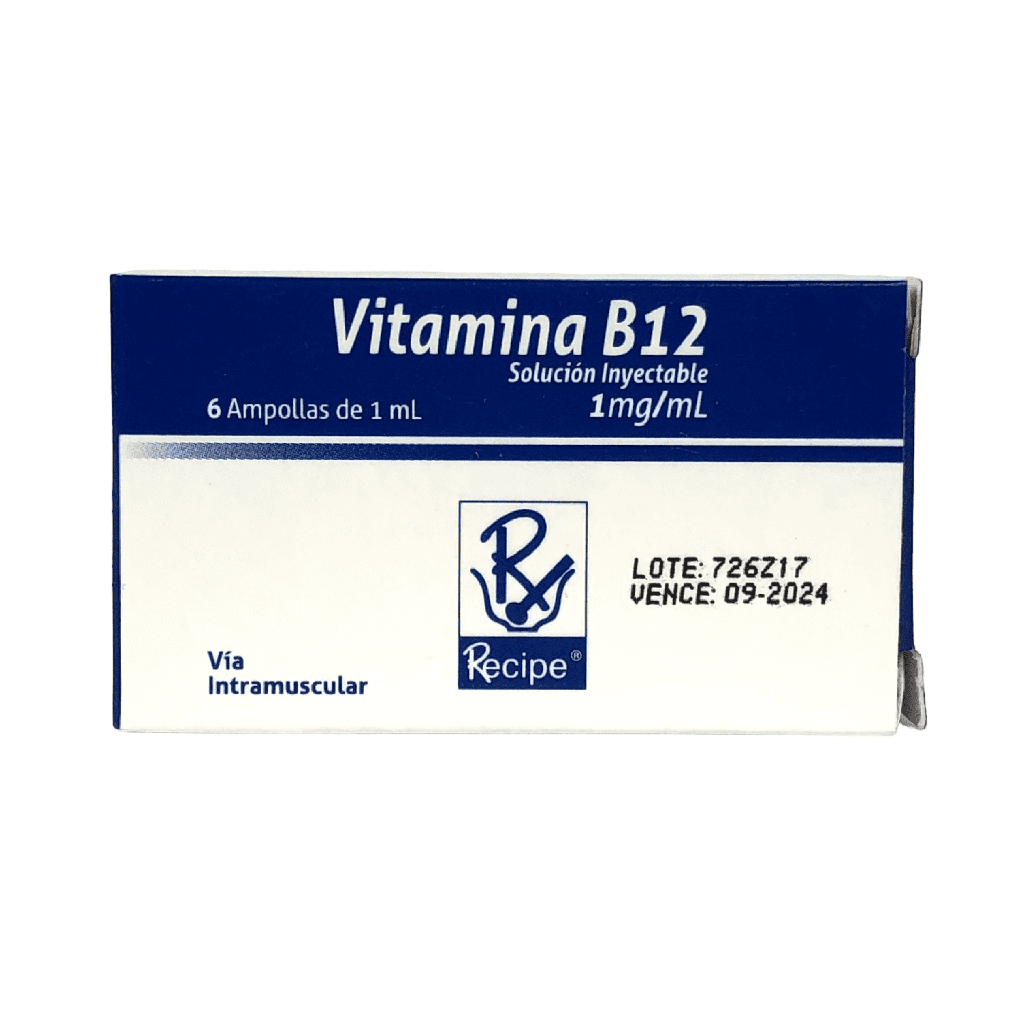 Vitamina B 12 Mg Caja x 6 Ampollas x 1 Ml (Recipe)