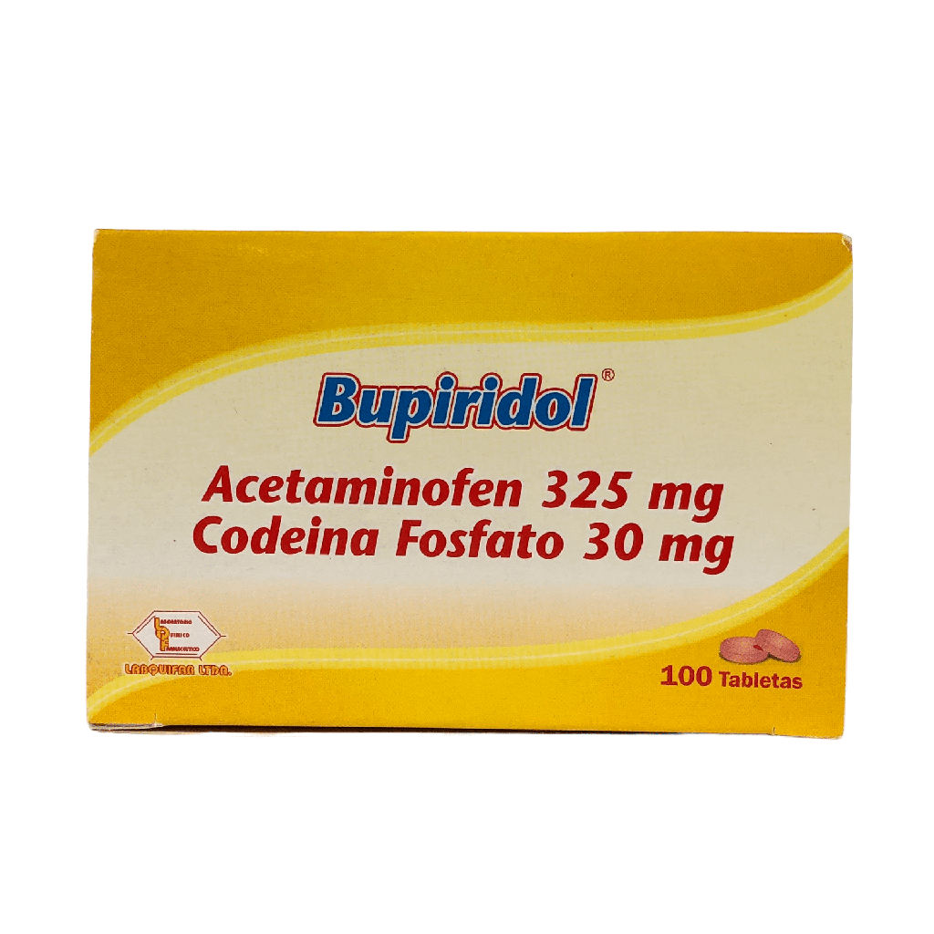 Bupiridol (Acetaminofen+Codeina) 325/30 Mg Caja x 100 Tabletas (labquifar)