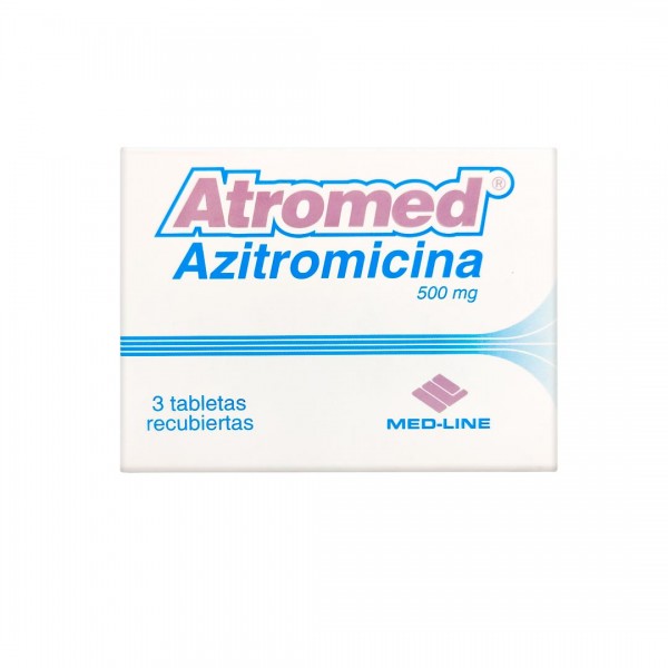 Atromed (Azitromicina) 500 Mg Caja x 3 Tabletas (Med-Line)