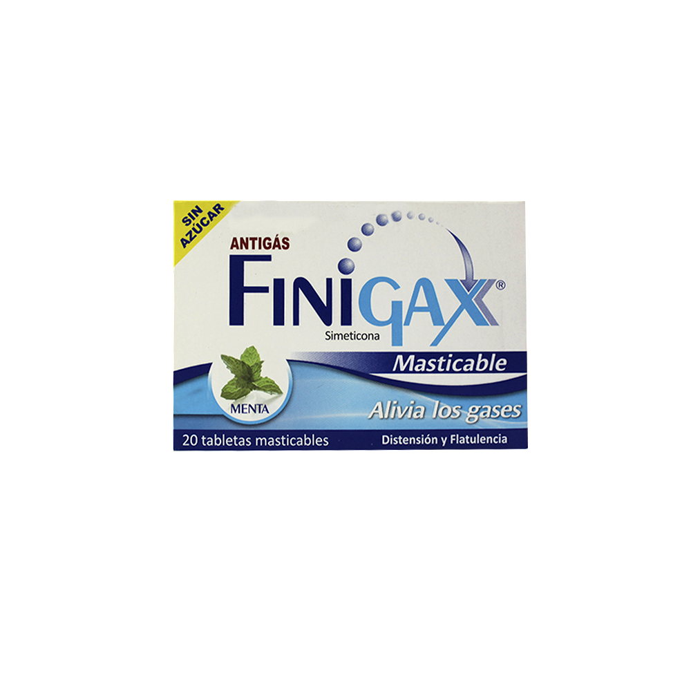 Finigax Masticable Menta (Simeticona) 125 Mg Caja x 20 Tabletas (Lafrancol)
