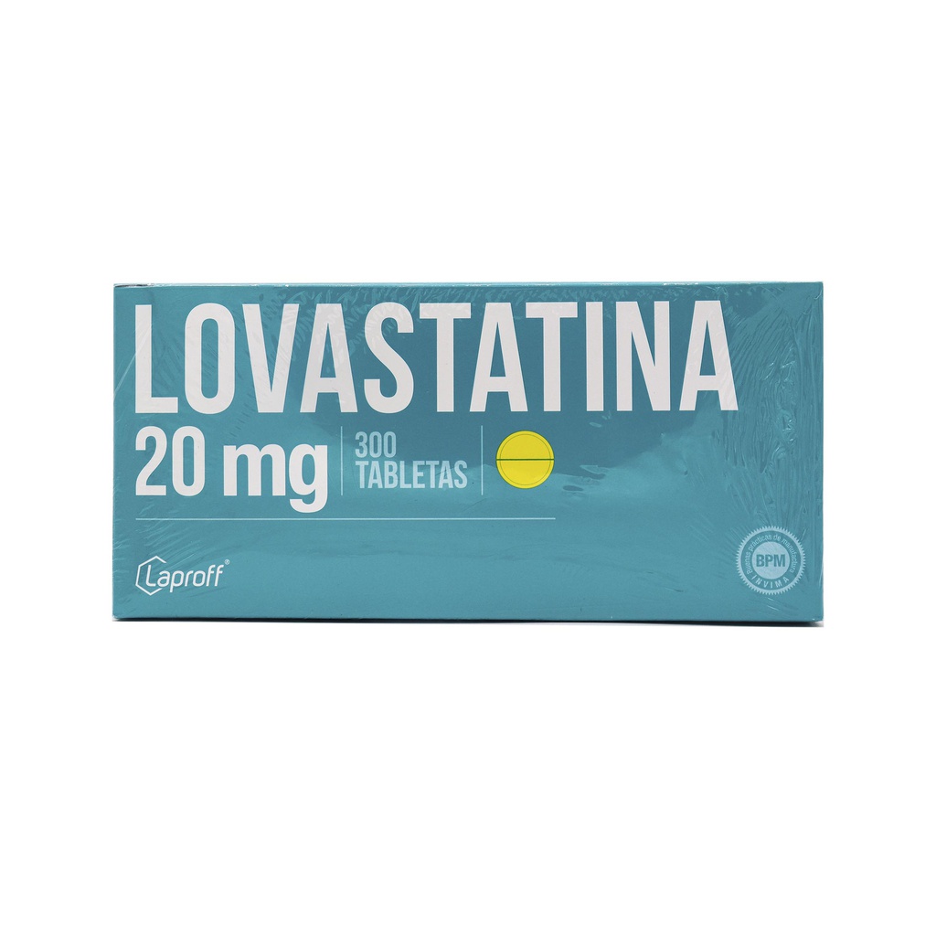 Lovastatina 20mg Tabletas Caja x 300 (Laproff)