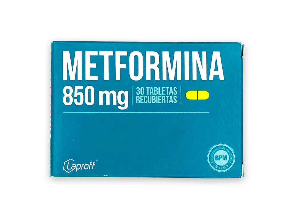 Metformina 850mg Tabletas Caja x 30 (Laproff)