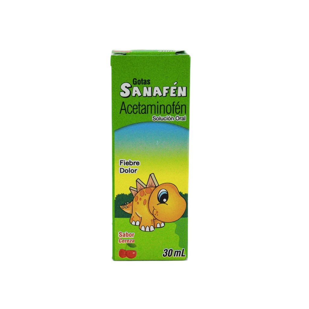 Sanafen(Acetaminofen)100mg Gotas Frasco x 30ml (Lebriut)