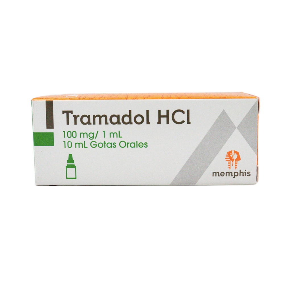 Tramadol 100mg/1ml Gotas Oral Frasco x 10ml (Memphis)