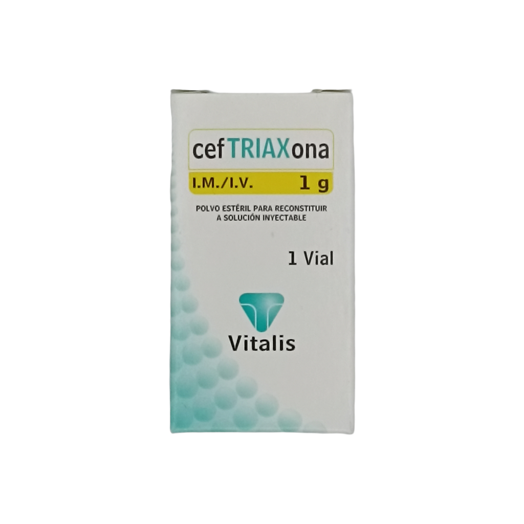 Ceftriaxona 1g Ampolla Caja x 1 (vitalis)