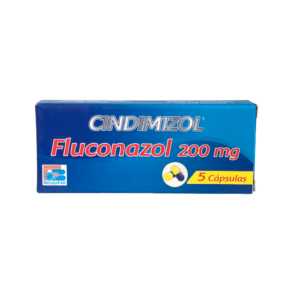 Cindimizol (Fluconazol) 200 Mg Caja x 5 Capsulas (Bioquifar)