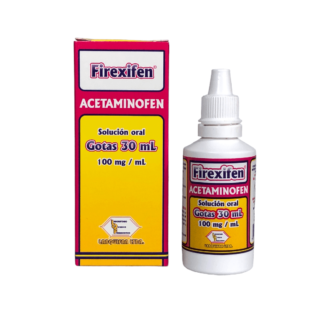 Firexifen(Acetaminofen)100 Mg/Ml  Gotas Oral Frasco x 30 Ml(Labquifar)