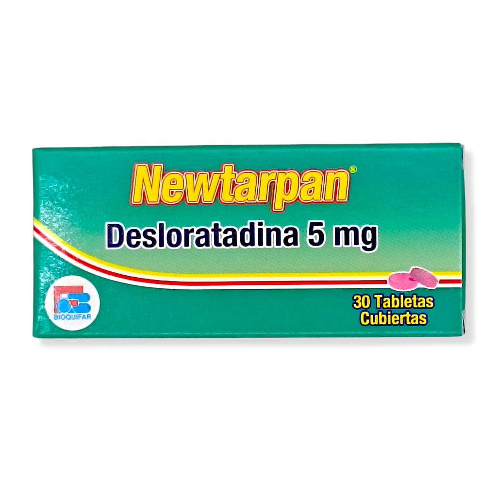 ​Newtarpan (Desloratadina) 5 Mg Caja x 30 Tabletas (Bioquifar)