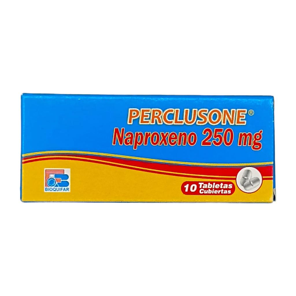 Perclusone (Naproxeno) 250 Mg Caja x 10 Tabletas (Bioquifar)