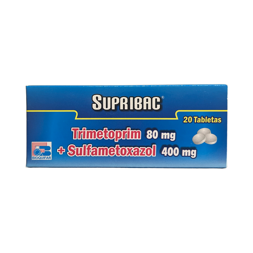 Supribac (Trimetoprim Sulfa) 80/400 Mg Caja x 20 Tabletas (Bioquifar)