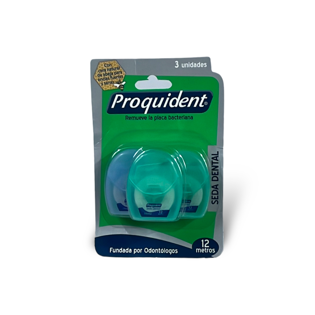 Seda Dental C/Cera 12 Metros Paquete X 3 Und (Proquident)
