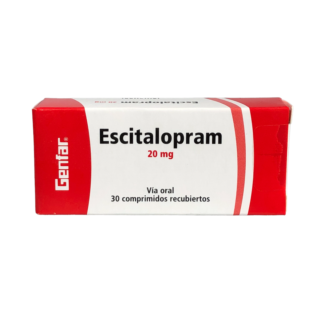 Escitalopram 20 Mg Tableta Recubiertas Caja X 30 Und Reg (Genfar)