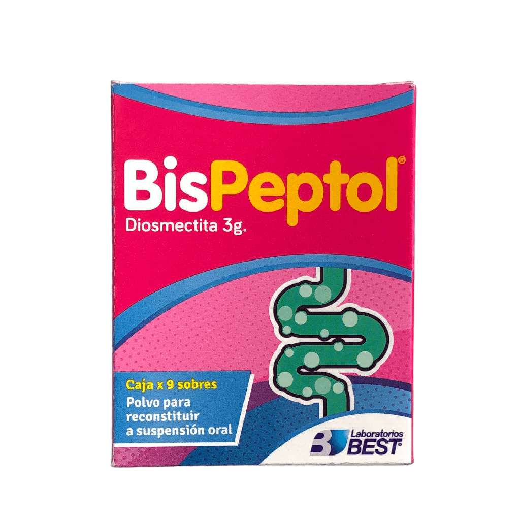 Bispeptol (Diosmectita) 3 Gr Polvo P/Suspension Oral Caja x 9 Sobres (Best)