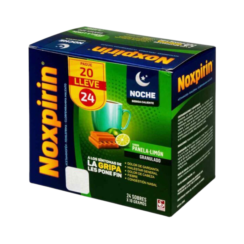 Noxpirin Noche Pague 20 Lleve 24 Sob X 10 Gr  Panela-Limon (Siegfried)