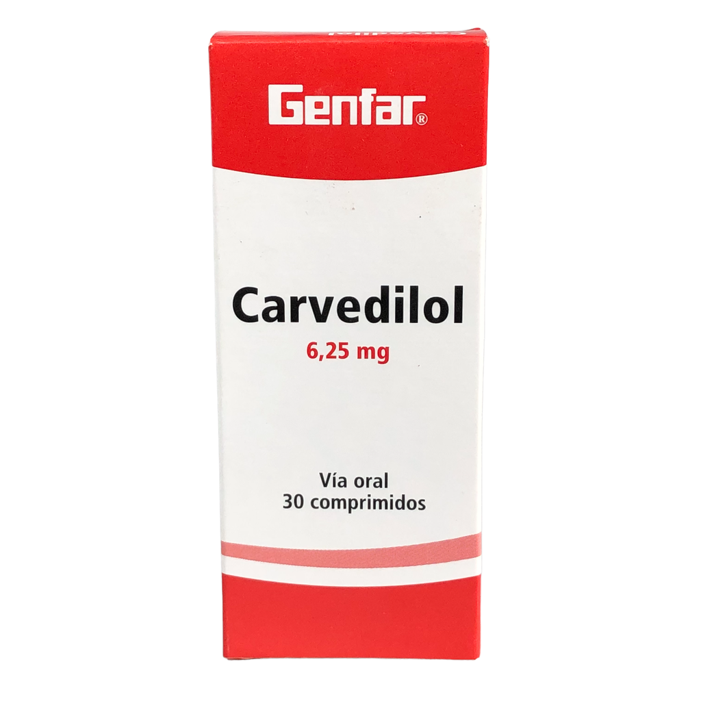 Carvedilol 6,25 Mg Caja X 30 Und (Genfar)