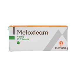 [7704412100282] Meloxicam 7.5mg Caja x 10 Tabletas (Memphis)