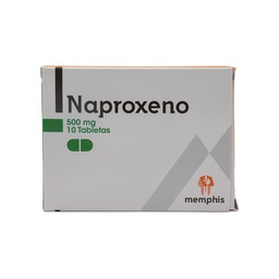 [7704412099890] Naproxeno 500mg Tabletas Caja x 10 (Memphis)