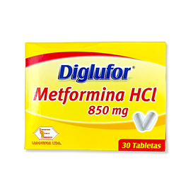 [7707019481600] Diglufor (Metformina) 850 Mg Caja x 30 Tabletas (Labquifar)
